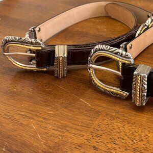 Brighton Tan and Silver Belt with Gold Details